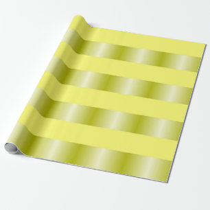 Papier Cadeau Motif de bandes dégradées jaunes