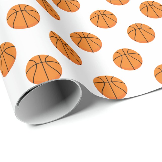 Papier Cadeau Motif | de basket-ball toute couleur d'arrière - (Coin rond)