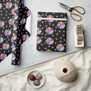Papier Cadeau Motif de bijou floral scintillant