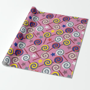 Papier Cadeau Motif de bonbons   motif Lollies   lollipop 7