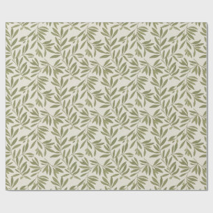 Papier Cadeau Motif de branche d'olive minimal
