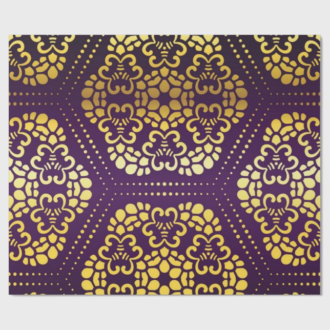 Papier Cadeau Motif de brocart (Plat)