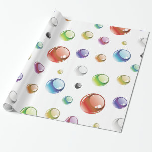 Papier Cadeau Motif de bulle d'arc-en-ciel