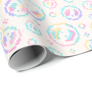 Papier Cadeau Motif de bulles de savon en pixels