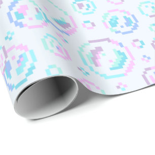 Papier Cadeau Motif de bulles de savon en pixels
