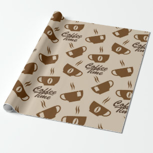 Papier Cadeau Motif de café