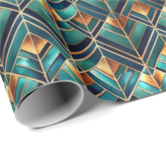 Papier Cadeau Motif de carrelage Art Déco mignon 