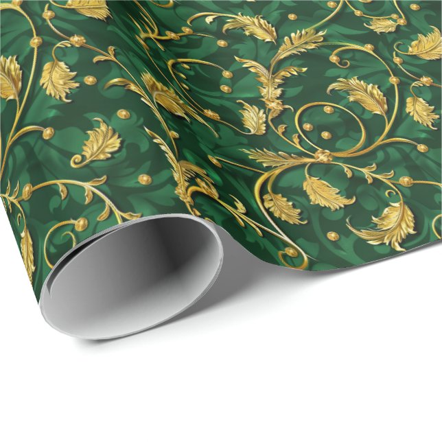 Papier Cadeau Motif de carrelage élégant (Coin rond)