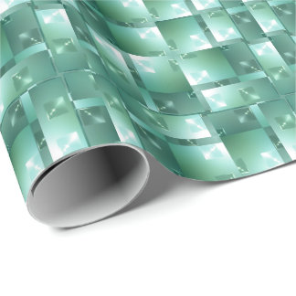 Papier Cadeau Motif de carrés géométriques ornés de bijoux