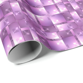 Papier Cadeau Motif de carrés géométriques ornés de bijoux