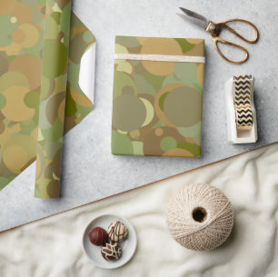 Papier Cadeau Motif de cercle de camouflage du désert