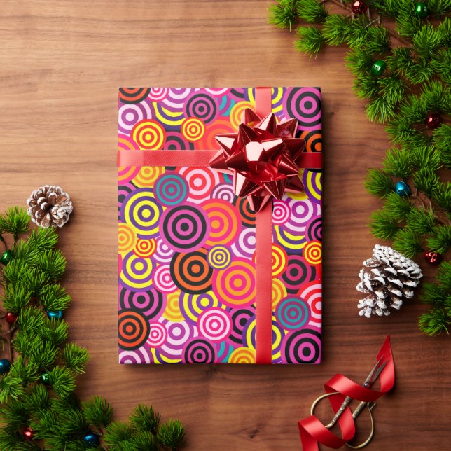 PAPIER CADEAU MOTIF DE CERLCS FUNKY (Cadeau de vacances)
