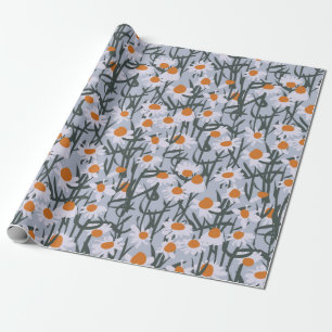 Papier Cadeau Motif de champ Chamomile transparent sur arrière -