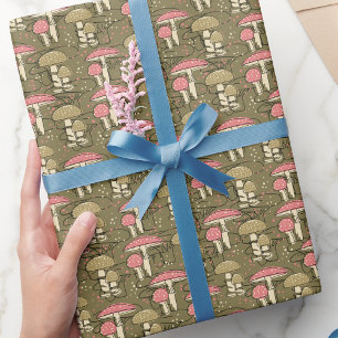 Papier Cadeau Motif de champignon mignon et amusant moderne et t