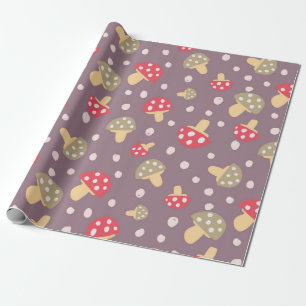 Papier Cadeau Motif de champignons