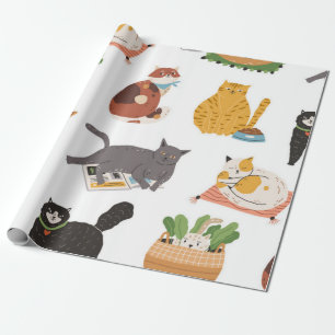 Papier Cadeau Motif de chat