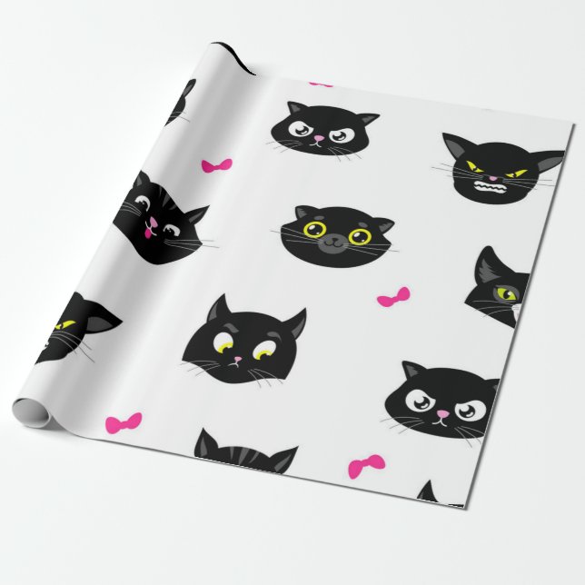 Papier Cadeau Motif de chat (Déroulé)