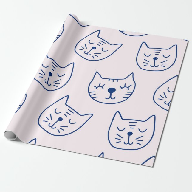 Papier Cadeau Motif de chat (Déroulé)
