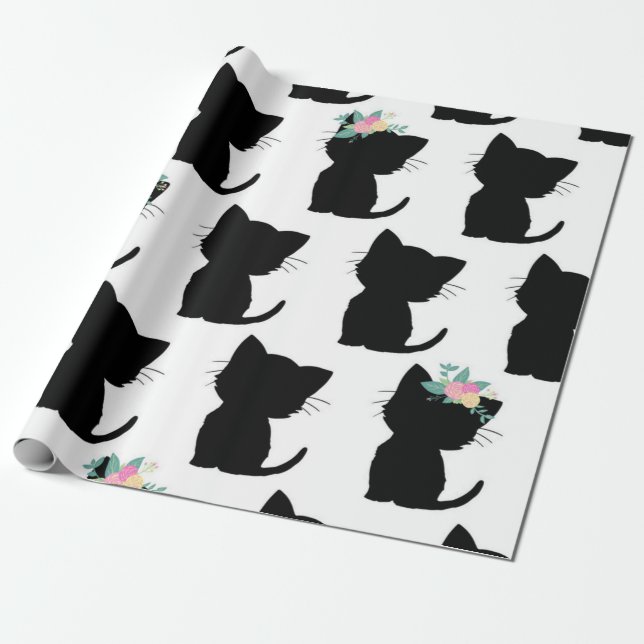 Papier Cadeau Motif de chat (Déroulé)
