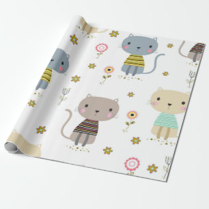 Papier Cadeau Motif de chat
