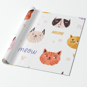 Papier Cadeau Motif de chat