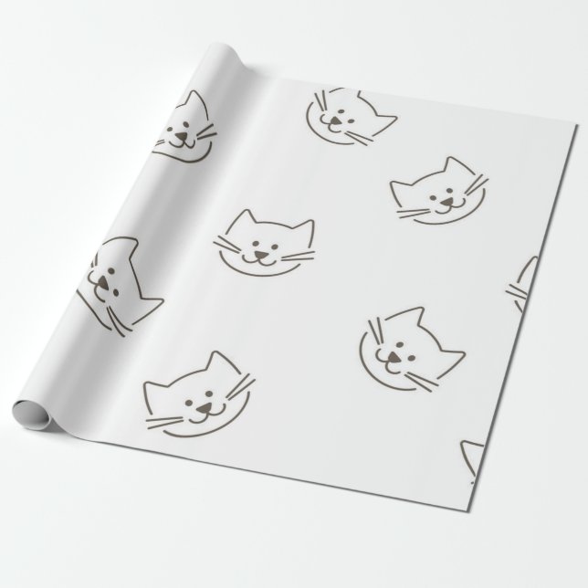 Papier Cadeau Motif de chat (Déroulé)