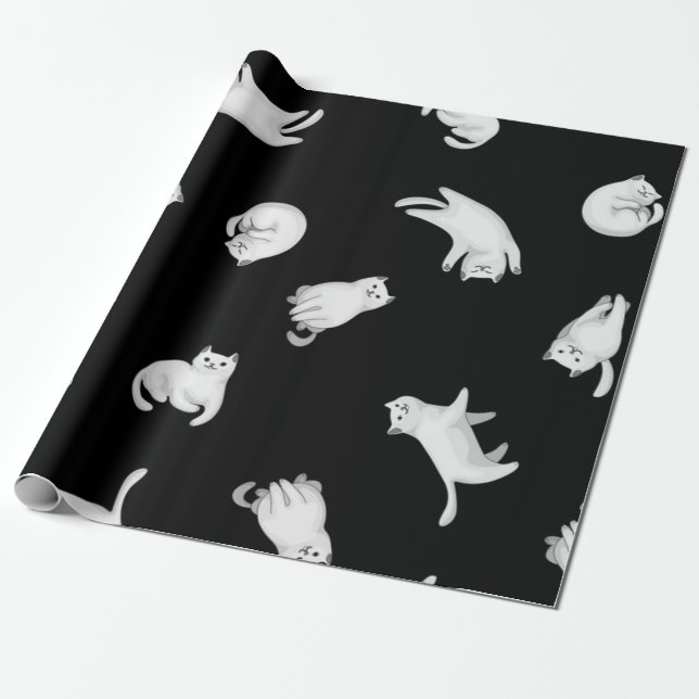 Papier Cadeau Motif de chat (Déroulé)