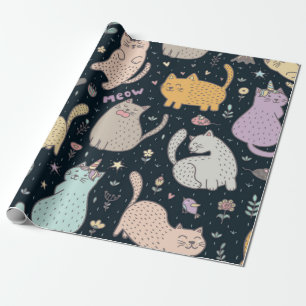 Papier Cadeau Motif de chat