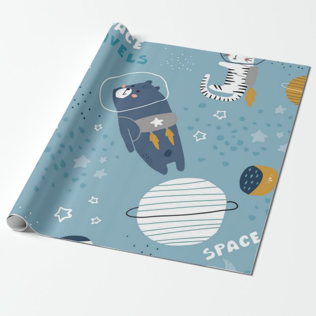 Papier Cadeau Motif de chat (Déroulé)