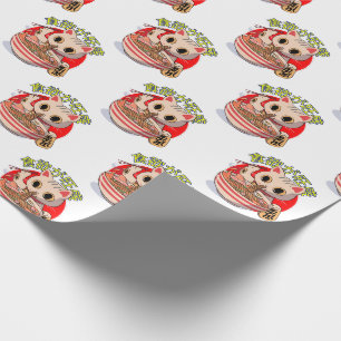 Papier Cadeau Motif de chat japonais mangeant des nouilles et de