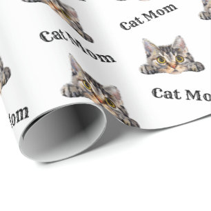 Papier Cadeau Motif de chat maman Mist australien aquarelle