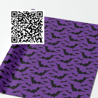 Papier Cadeau Motif de chauve-souris violet