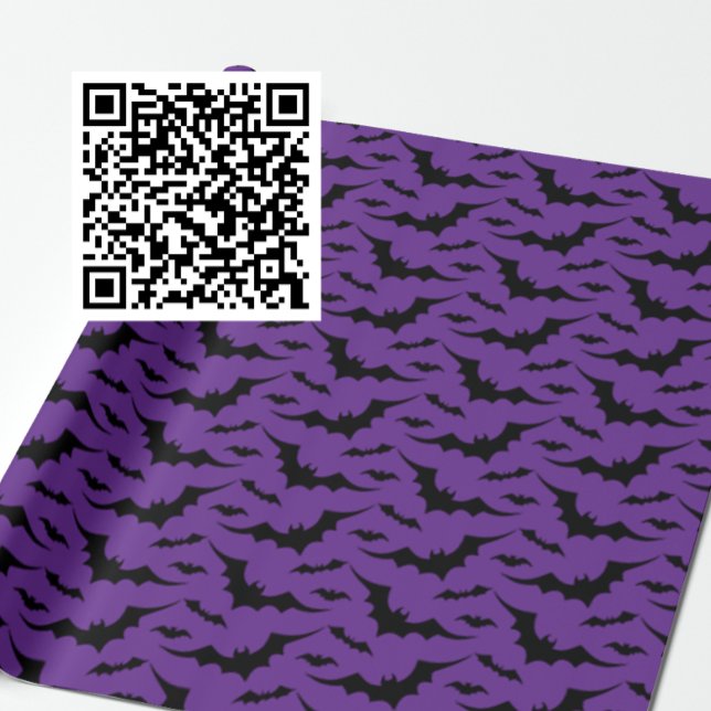 Papier Cadeau Motif de chauve-souris violet (Créateur téléchargé)