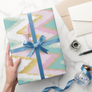 Papier Cadeau Motif de chevron tribal chic et coloré de girly ik