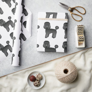 Papier Cadeau Motif de chien de dessin animé mignon en jouet can