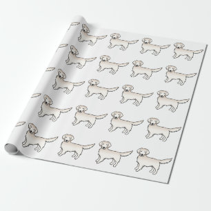 Papier Cadeau Motif de chien de dessin animé Retriever doré à la