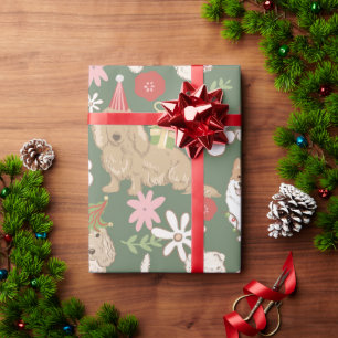 Papier Cadeau Motif de chiens de Noël mignons