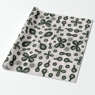 Papier Cadeau Motif De Chimie Design En Noir Et Blanc