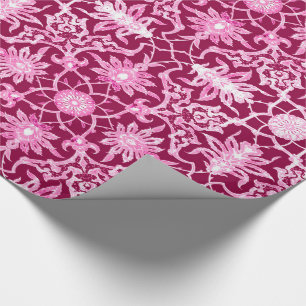 Papier Cadeau Motif de Chinois de Nouveau d'art - vin de