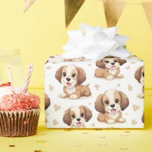 Papier Cadeau Motif de chiot