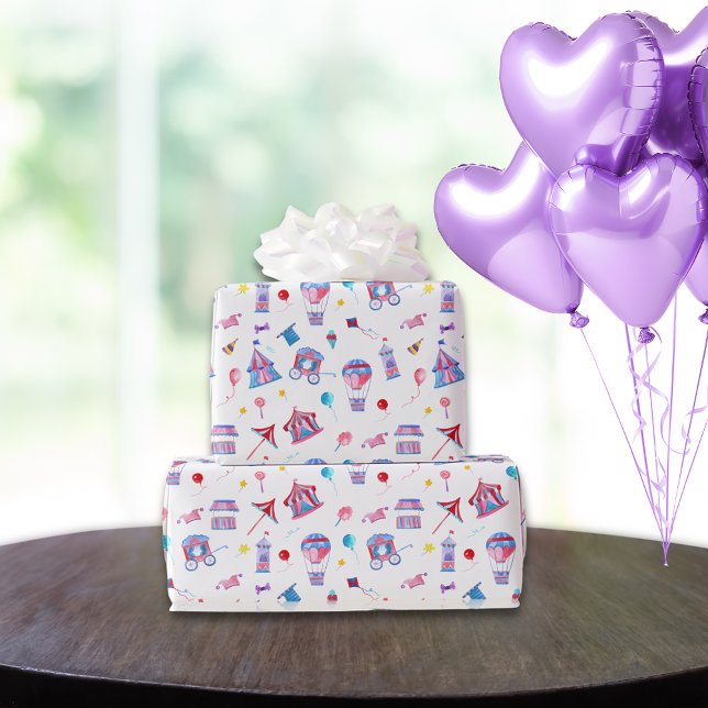 Papier Cadeau Motif de cirque vintage (Créateur téléchargé)