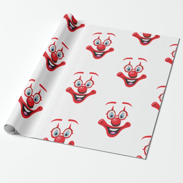 Papier Cadeau Motif de clown (Déroulé)