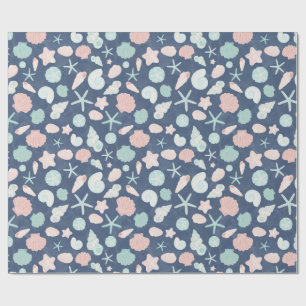 Papier Cadeau motif de coquillages