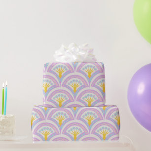 Papier Cadeau Motif de coquille de couleur pastel