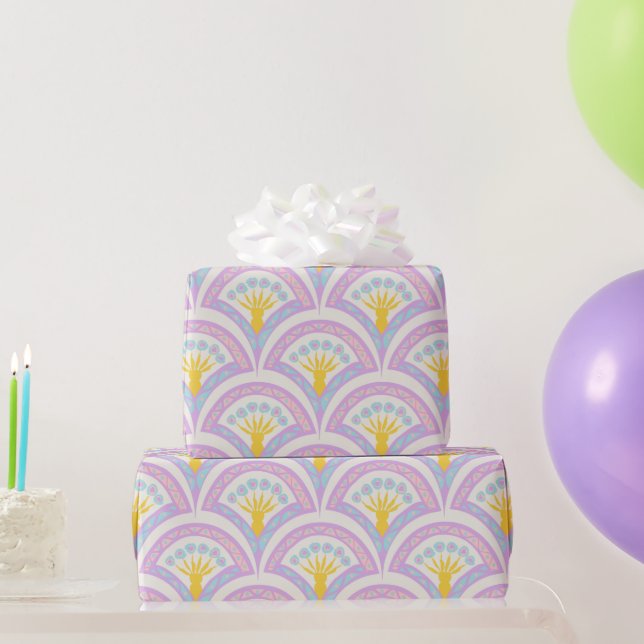 Papier Cadeau Motif de coquille de couleur pastel (Cadeaux de fête)