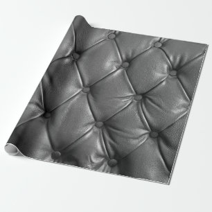 Papier Cadeau motif de couleur cuir noir authentique utilisant c