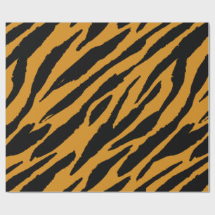 Papier Cadeau Motif de couleur de tigre amateur d'animaux