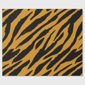 Papier Cadeau Motif de couleur de tigre amateur d'animaux