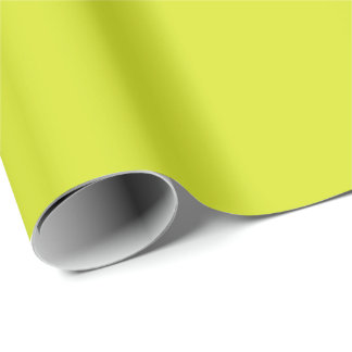 Papier Cadeau Motif de couleur unie vert citron frais moderne