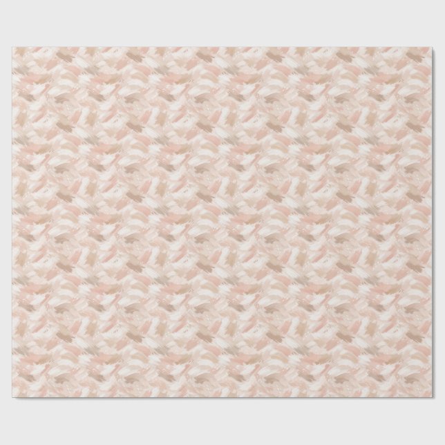 Papier Cadeau Motif de coup de pinceau abstrait (Plat)